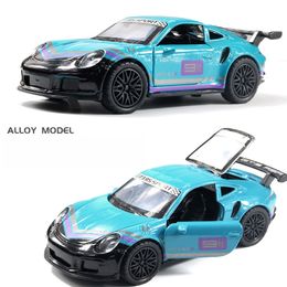 Diecast Model Car 136 GTR Alloy Diecasts Toy Car Models Metal VehiclesDouble Door Pull Back Collectable Toys For Children Boys Gift 230617