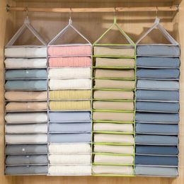 Storage Boxes Useful 6/9/12 Grid Underwear Pants Clothes Hanging Bag Sturdy Keep Neat