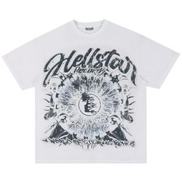 Hellstar Shirt Designer Short Shirts Men Plus Tees t Rapper Wash Grey Heavy Craft Unisex Sleeve Tshirts Tops High Street Retro Women T-shirt Us S-xl Hell Star Riht