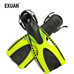 Fins Gloves Diving Fins Adult Professional Scuba Adjustable Swimming Shoes Silicone Long Submersible Snorkelling Foot Monofin Diving Flippers 230617