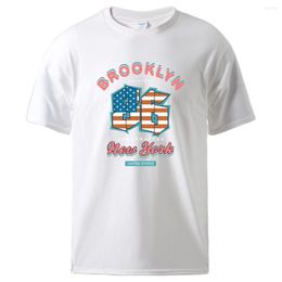 Men's T Shirts Brooklyn York Usa Letter 86 Printing Tshirt Men Cotton Breathable Short Sleeved Vintage Fashion Clothes Classic Soft Tshirts