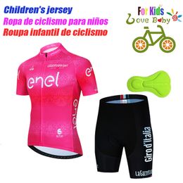 Cycling Jersey Sets Kids Bike Shirts Suit Tour De Italy D'ITALIA Cycling Jersey Set Boys Girl Road Bike Cycling Clothing Children Quick Dry 230619