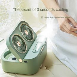 Electric Fans Usb Desktop Air Ultrasonic Mist Portable Water-cooled Spray High Wind Low Noise