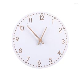 Wall Clocks Wood Round Digital Mute Clock Household For TIME Silent Pointed Home Kid Room Bedroom Office Decor 2023