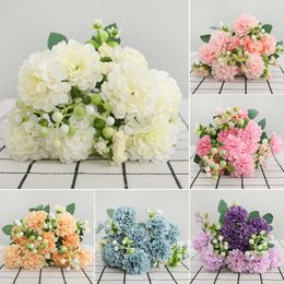 Dried Flowers Heads Artificial Daisy Bouquet Silk Fake Flower For DIY Home Garden Wedding Decoration Bridal Handheld Flores