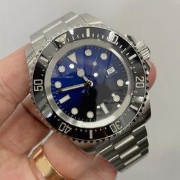 Sea Dweller Dhgate Uhren Luxus Herrenuhr Farbverlaufszifferblatt 44m Gold Uhr Saphir 904L Edelstahl Automatik Mechanisch wasserdicht leuchtend Montre De Luxe ST9