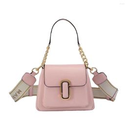 Evening Bags Fashion Ladies Colour Block Cowhide Shoulder Bag Adjustable Straps Crossbody Versatile Women High Quality Handbag