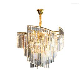 Chandeliers Nordic Crystal Led Chandelier Decoration Maison Luxury Pendant Lamp Dimmable Lustres Cristall Home Decor For Dining Living Room