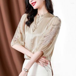 Ethnic Clothing 2023 Chinese Style Women Traditional Hanfu Blouse Elegant Cheongsam Vintage Top