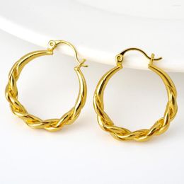 Hoop Earrings Diana Baby Jewellery Fashion Round Twist For Women Huggie Copper Circle Geometric Accessories Retro Party Jewellery