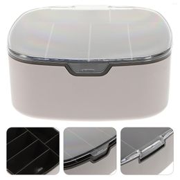 Storage Bags Data Cable Box Wire Case Dust-proof Tabletop Organiser Compartment Earphone Bin Lid