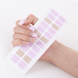 Nail Stickers 22 Tips/Sheet Solid Colors And Creative Art Adhesive Nails Sticker Designer Full Beauty Nailart