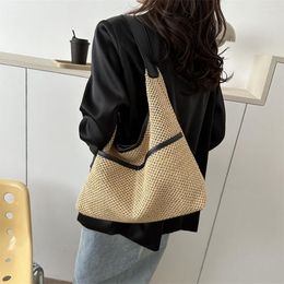 Evening Bags Summer Women Straw Handbag Female Travel Bohemia Shopper Shoulder Bag Purses Ladies Casual Weave Wicker Rattan