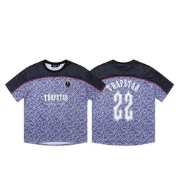 Designer Fashion Clothing Tees Tsihrts Shirts Trapstar Monogram Football Jersey Summer Relaxed Casual Mens Womens Quick Drying Short Sleeve Tshirt Rock Hip hop Cot