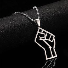 Pendant Necklaces Black Lives Matter Fist Symbol Chain Africa Hyperbole Jewellery Gift