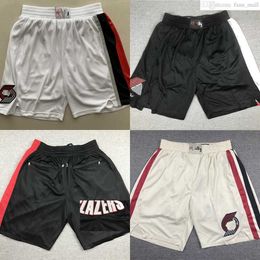 Retro Classic Just Don S-XXXL Basketball Drexler Lillard Shorts with Pocket Hip Pop Pant Zipper Sweatp Grant Hart Simons Winslow Short