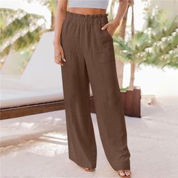 Womens Wide Leg Palazzo Pants High Waisted Pant Smocked Pleated Loose Fit Casual Womens Pants Casual Harem Pants Women