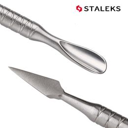 Cuticle Pushers STALEKS European Manicure Stainless Steel Push Double-end Dead Skin Push Nail Polish Pusher Nail Art Tools PC-30-1 230619