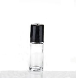 30ml 50ml Top Clear Glass Roll On Bottle Essential Oil Perfume Bottle Travel Dispenser Bottle Glass Roller Ball PP Cap