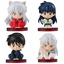 Action Toy Figures 10cm version Anime Figure Change face Sesshomaru Action Figure model toys Collectible model toy gift