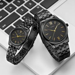 Wristwatches Latest Watches Design For Lovers Luxury Stainless Steel Band Couple Quartz