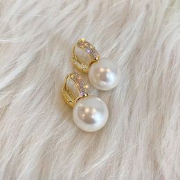 Dangle Earrings Elegant Cute Genuine Freshwater Pearls For Women Girl Classic Small Pearl Wedding Brides Huggie Earring