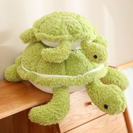 Stuffed Plush Animals Turtle Fold Doll Lying in the Sea Life Little Turtle Piro Embracing Sleep Doll Home Decoration 230619