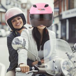 Motorcycle Helmets Adorable Fashion Cycling Protective Outdoor Sports Riding Hat For Woman (Pink)