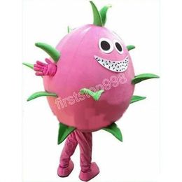 High quality Pink Pitaya Mascot Costume Performance simulation Cartoon Anime theme character Adults Size Christmas Outdoor Advertising Outfit Suit