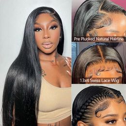 Straight Lace Front Wigs Hd Lace Wig 13x6 Human Hair Wigs For Black Women Pre Plucked 180 density 36 Inch 13x4 Lace Frontal Wig