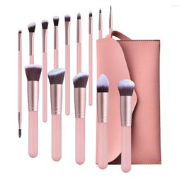 Makeup Brushes 14pcs Professional Set Eye Shadow Foundation Powder Brush Eyeshadow Beauty Tool Pink Gift