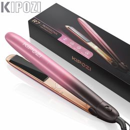 Hair Straighteners KIPOZI R7 Rose Gold Luxury Hair Straightener Curling Iron Flat Iron for Different Hair Style Salon Hair Styling Tool 230617