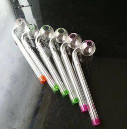 Glass Smoking Pipes Manufacture Hand-blown bongs Spray Coloured long curved pot