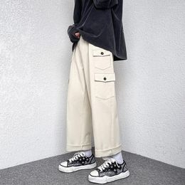 Men's Pants Fashion Men's Korean Casual Cargo Loose Overalls Trousers For Male Harem Side Pocket 2023 Hip Hop Woman Sweatpants