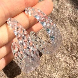 Dangle Earrings UJBOX Wholesale Bulk Concave Convex Stereo Clear Transparent Acrylic Resin For Women