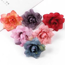 Dried Flowers 20PCs Rose Artificial Head Silk Fake Wedding Party Home Living Room Dining Table Garden Decorations DIY Crafts