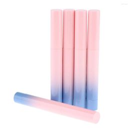 Makeup Brushes 5-Pack Lip Crafting Tube Empty - Refillable Container Pink Gradient Blue 1.5 ML(0.05 Ounce)