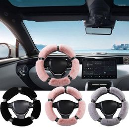 Steering Wheel Covers Fuzzy Cover Universal Auto Protector Anti Slip And Fluffy Soft For Car