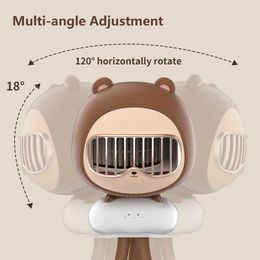 Electric Fans Safe Baby Stroller 3600mAh Rechargeable Flexible Clip 120 rotatable Hand Electric Fans