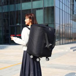 Suitcases Travel Bag Super Large Capacity Double-layer Extended School Moving Duffle Foldable Detachable Universal Wheel Boarding