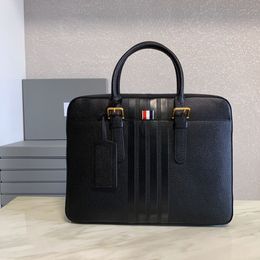 2023 new men's briefcase high-end custom quality handbag silk screen ball cowhide exquisite appearance commuter base everything is very good-looking