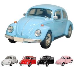 Diecast Model Car est Arrival Retro Vintage Beetle Diecast Pull Back Car Model Toy For Children Gift Decor Cute Figurines Miniatures 230617