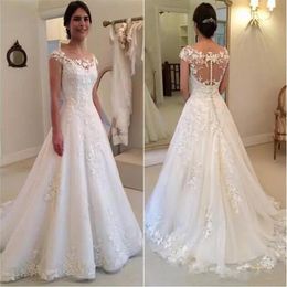 Small Trailing Wedding Dress Lace Large Size Fashion Retro One Shoulder Deep V wedding gown2283