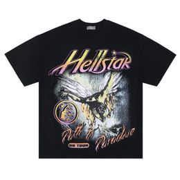 Hellstar Shirt Designer Short Shirts Men Plus Tees t Rapper Wash Grey Heavy Craft Unisex Sleeve Tshirts Tops High Street Women T-shirt Us Hell star 8O97