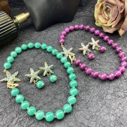 Necklace Earrings Set Restoring Ancient Ways Round Bead Stars's Expensive Gas Elegant