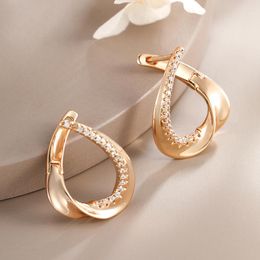 Dangle Earrings 2023 Geometric Twisted Zircon For Women Minimalist Elegant Curve Trendy Jewellery Party Club Student Sexy