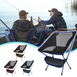 Camp Furniture Camping Fishing Barbecue Chair Portable Ultra Light Folding High Load Outdoor Beach Hiking Picnic Seat Tool 230617