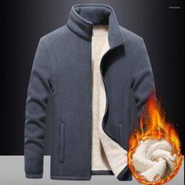 Men's Jackets Men Fleeces Jacket Winter Brushed Thicken Keep Warm Fleece Mens Sweatshirts Stand Coats Cardigan Hoodies Plus Size 6XL 7XL 8XL