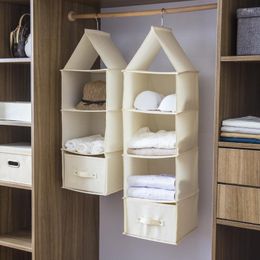 Storage Boxes Layered Organising Hanger Bra Hanging Wardrobe Rack Bag