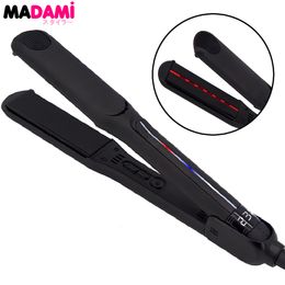 Curling Irons Infrared Straightener 450F High Temperature Flat Irons Ceramic Plate LED Display Professional Straight and Culer 230619